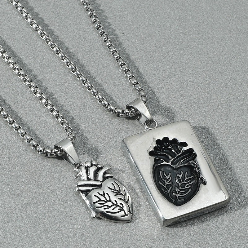 Creative Heart Couple Pendant Necklace