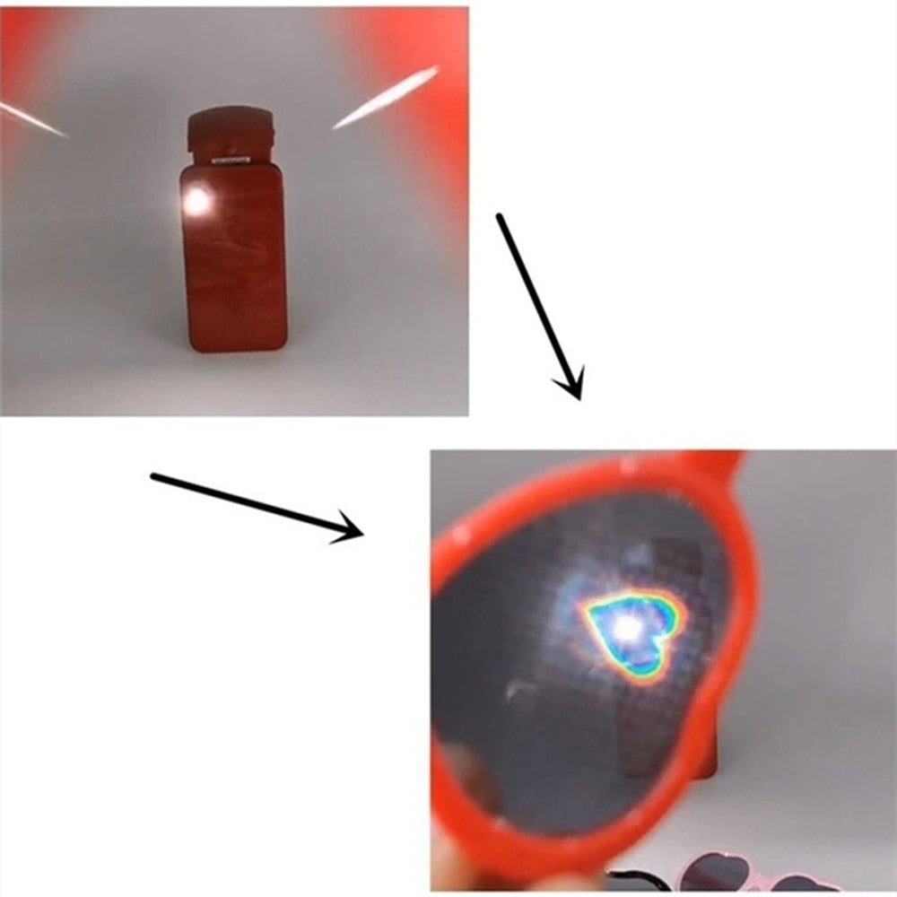 Love Heart Shaped Effects Glasses