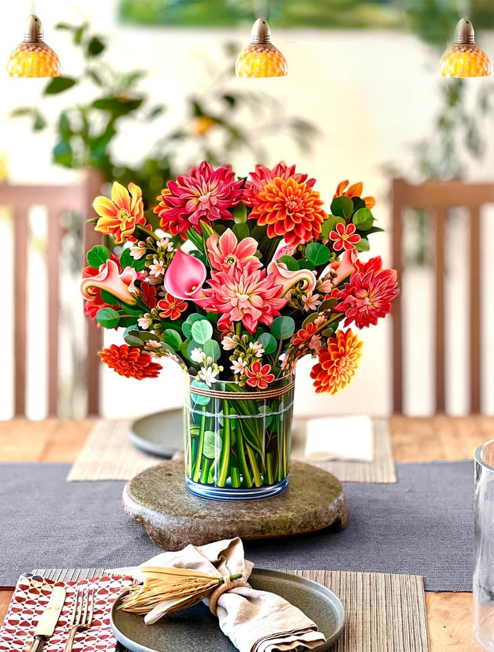 3D Paper Flowers Popup Greeting Cards