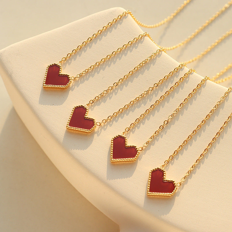 Love Clavicle Chain Acrylic Necklace