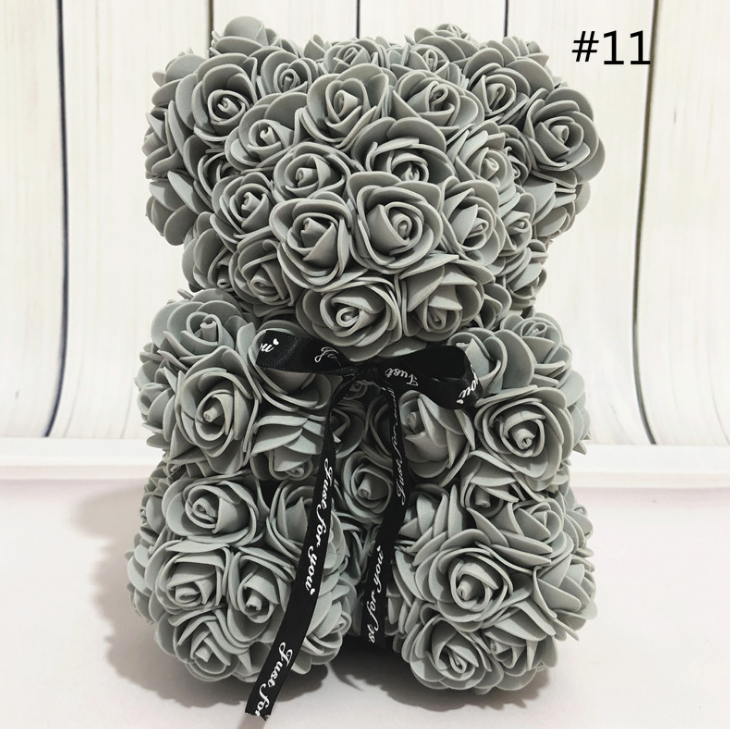 25cm Red Teddy Bear Rose Flower - Valentine's Day Gift