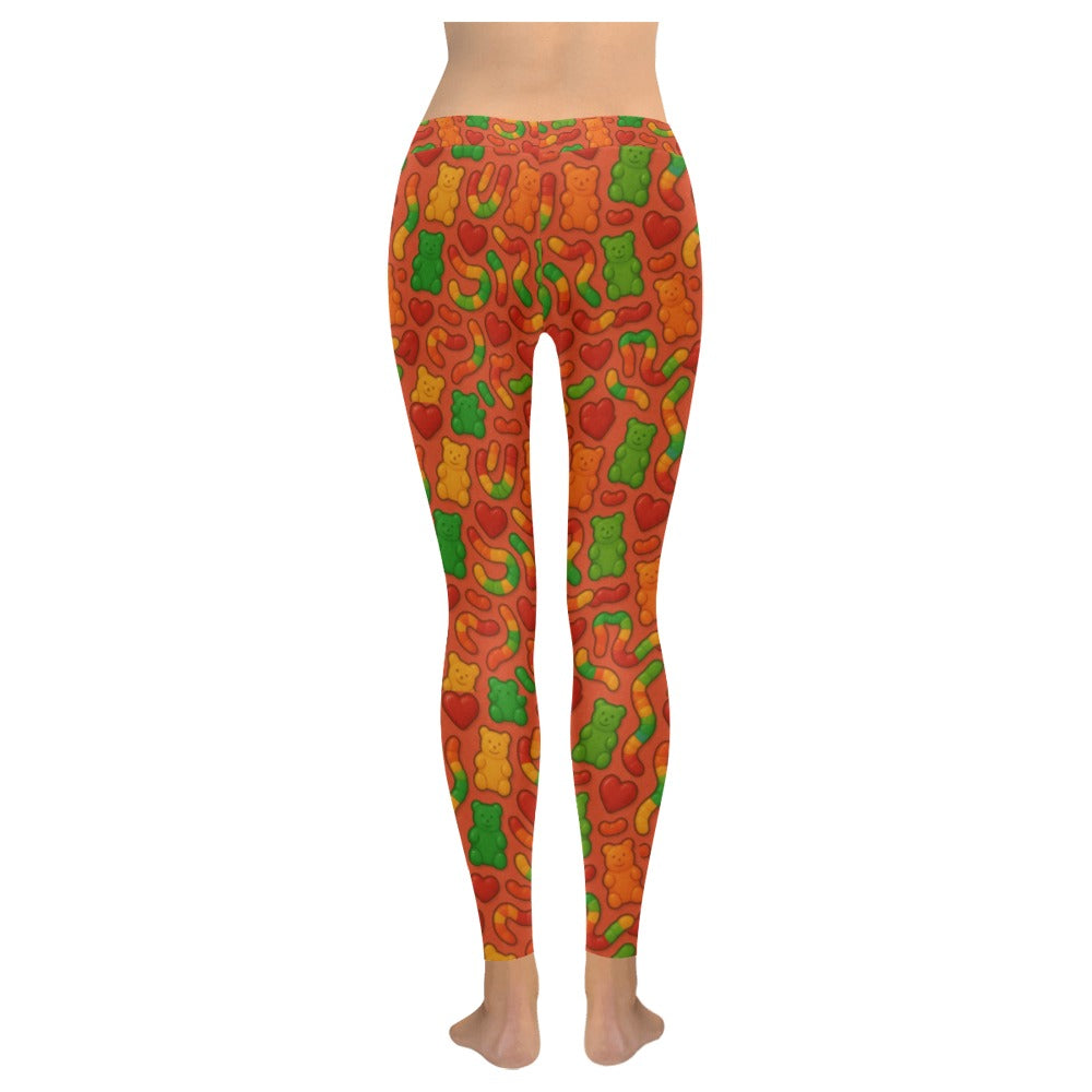 Gummy Candy Heart Valentine's Day Women's All-Over Low Rise Leggings
