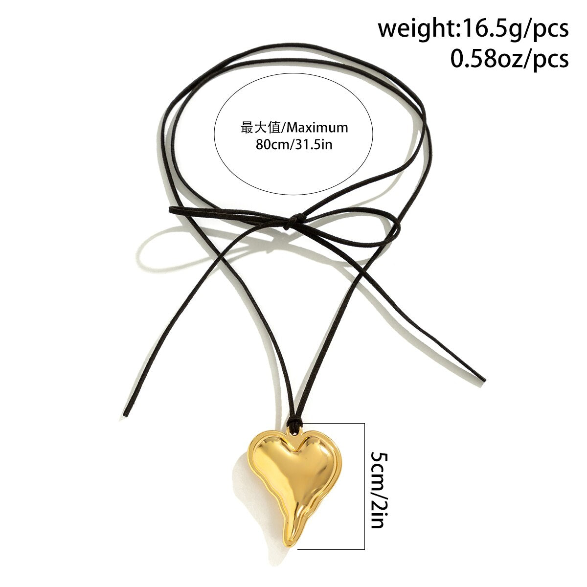 IngeSight.Z Heart Pendant Choker Necklace