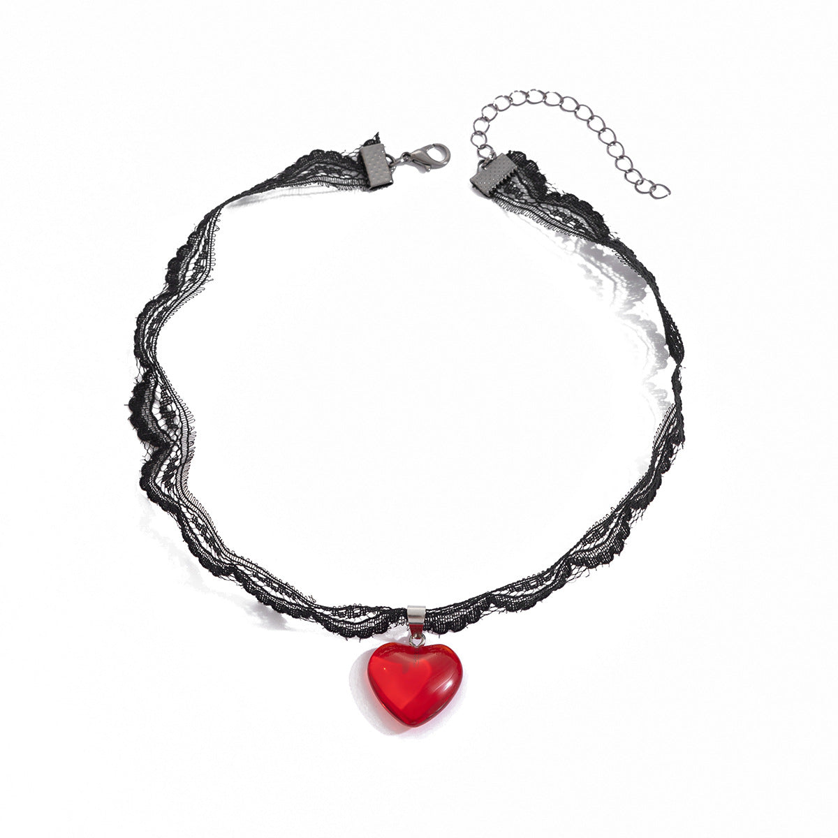 Sweet Red Heart Pendant Necklace