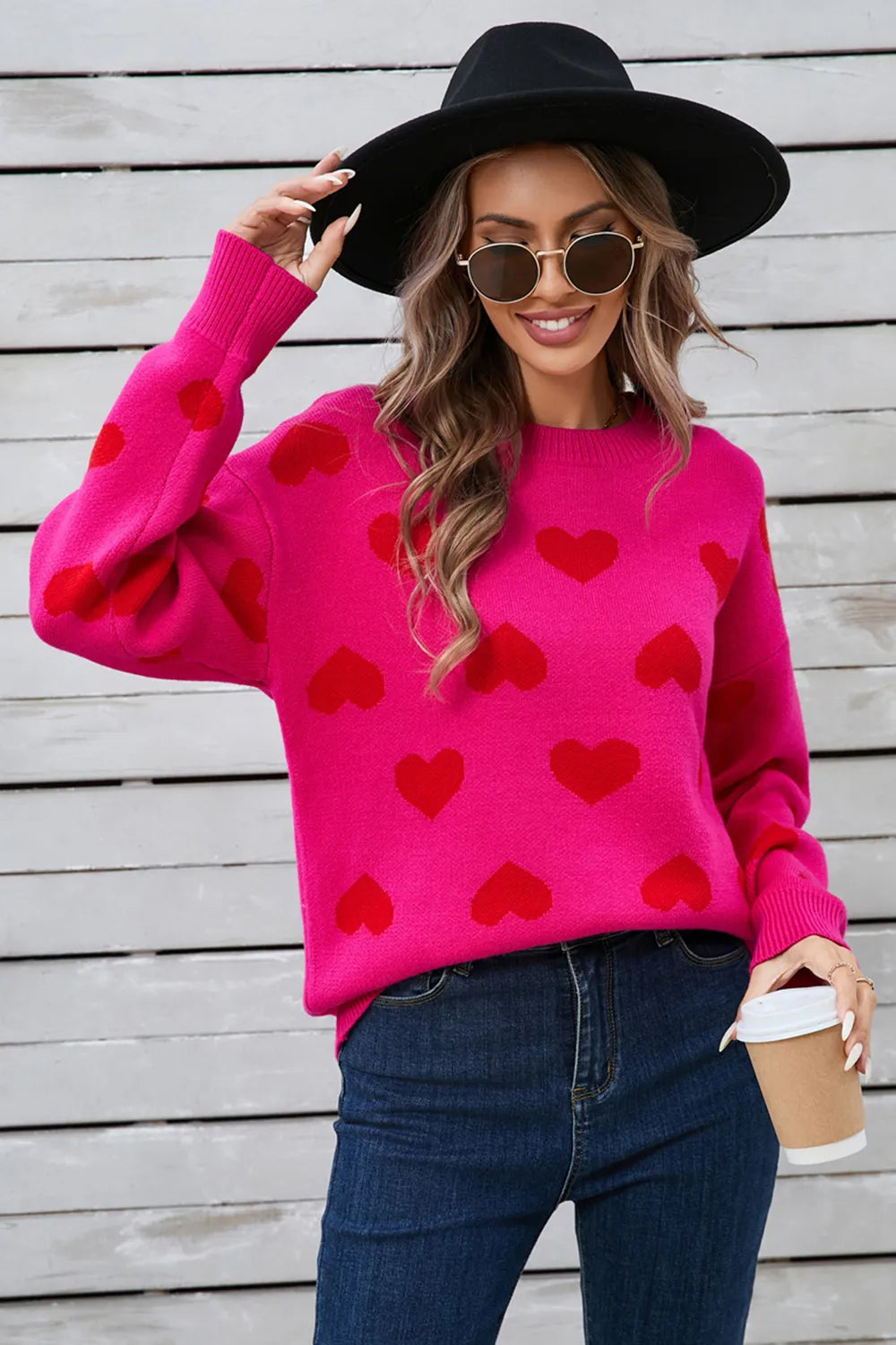 Angel Wings Heart Long Sleeve Sweater