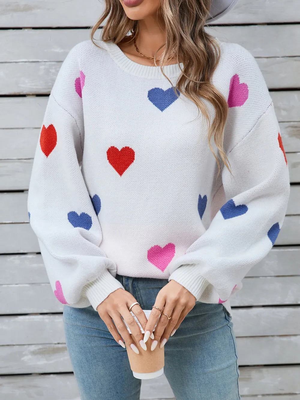 Angel Wings Heart Long Sleeve Sweater