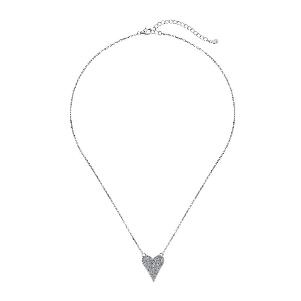 Heart-Shaped Diamond Pendant Set