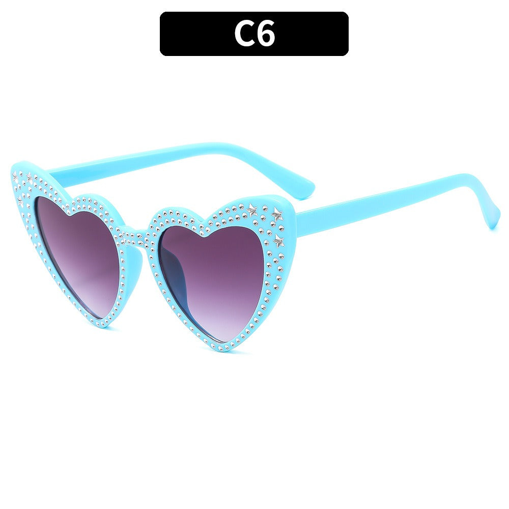 Diamond Heart Fashion Love Sunglasses for Women