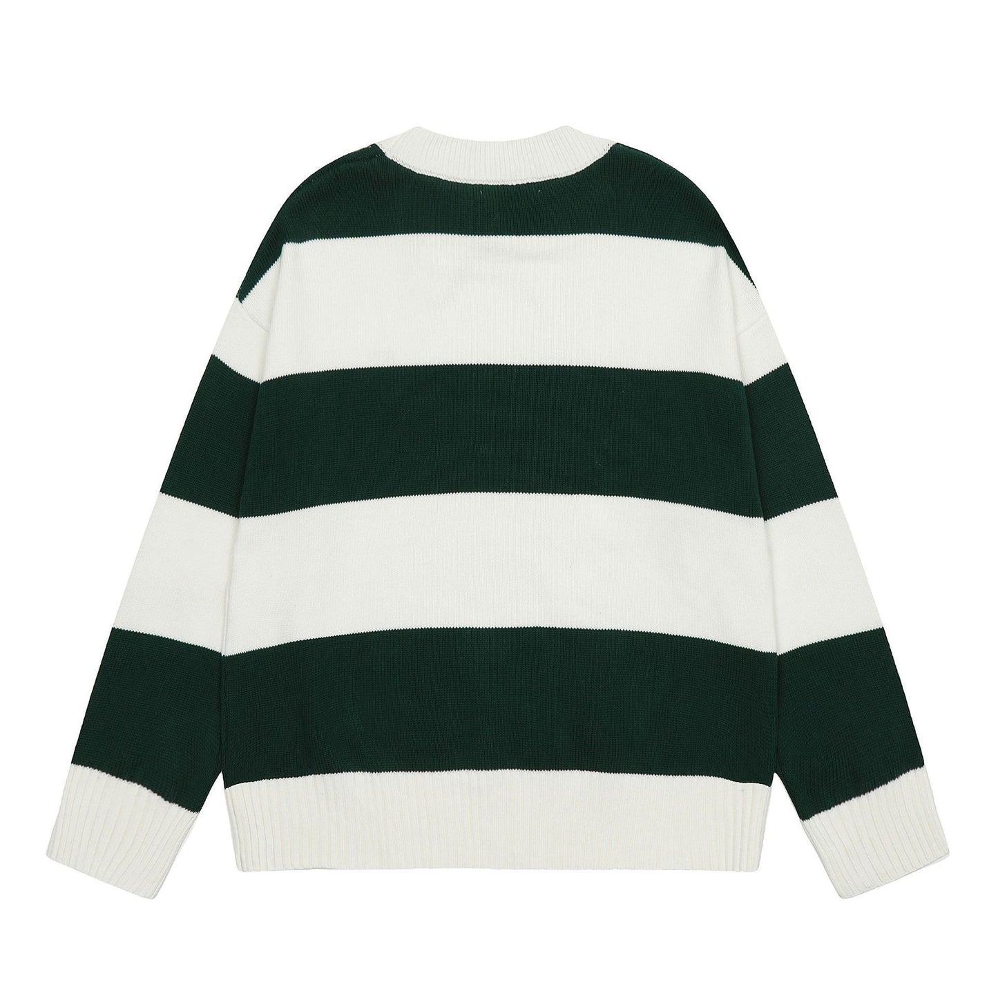 Embroidered Small Heart Round Neck Sweater for Couples