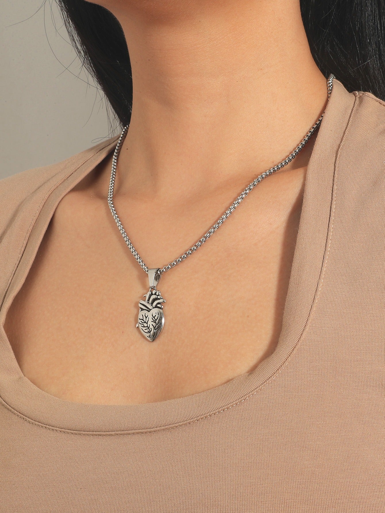 Creative Heart Couple Pendant Necklace