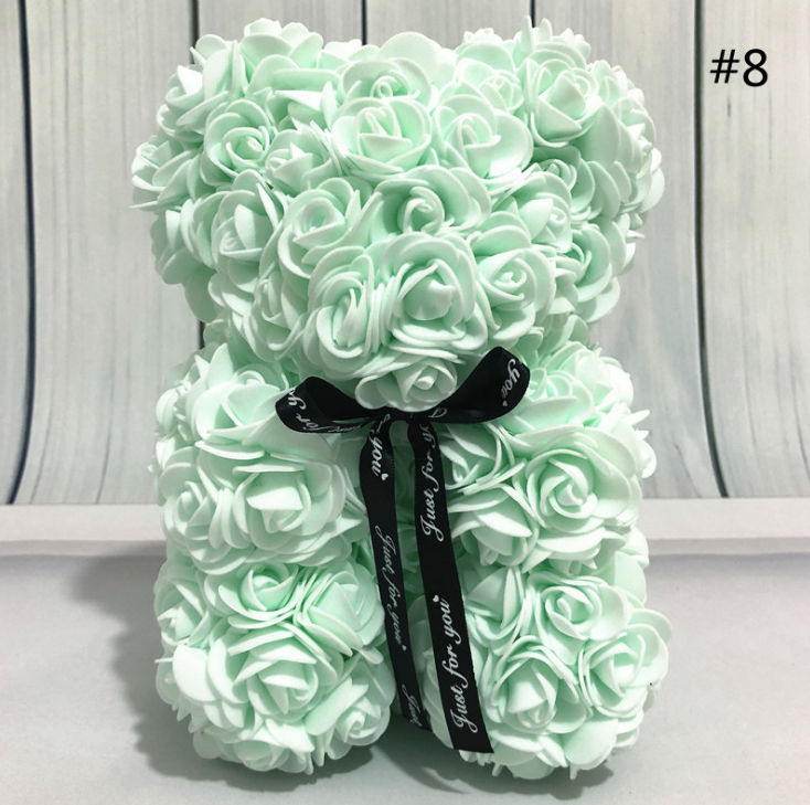25cm Red Teddy Bear Rose Flower - Valentine's Day Gift