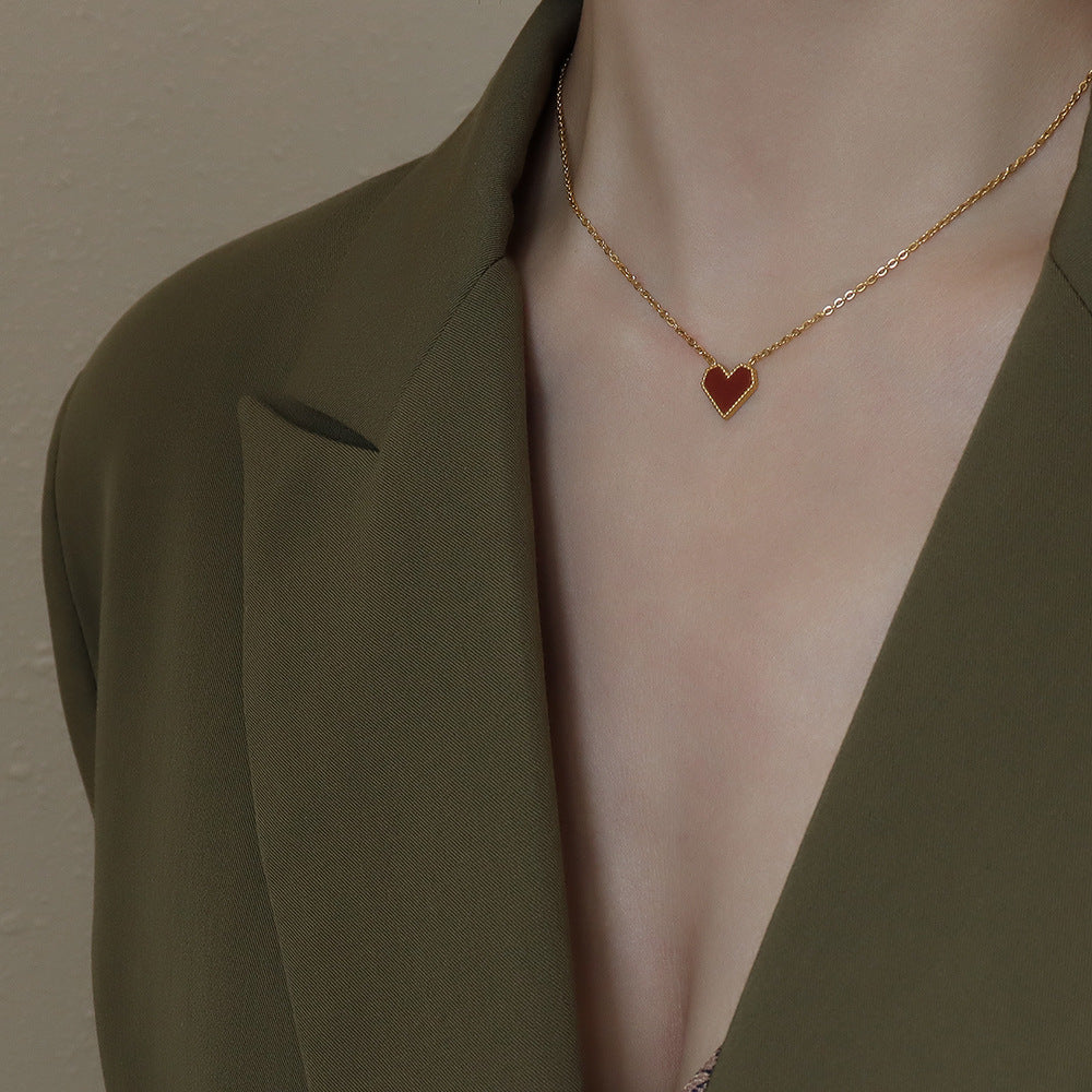 Love Clavicle Chain Acrylic Necklace