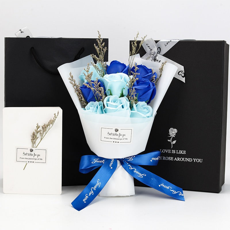 Dried Flowers Soap Bouquet - Teacher's Day & Valentine's Gift Box