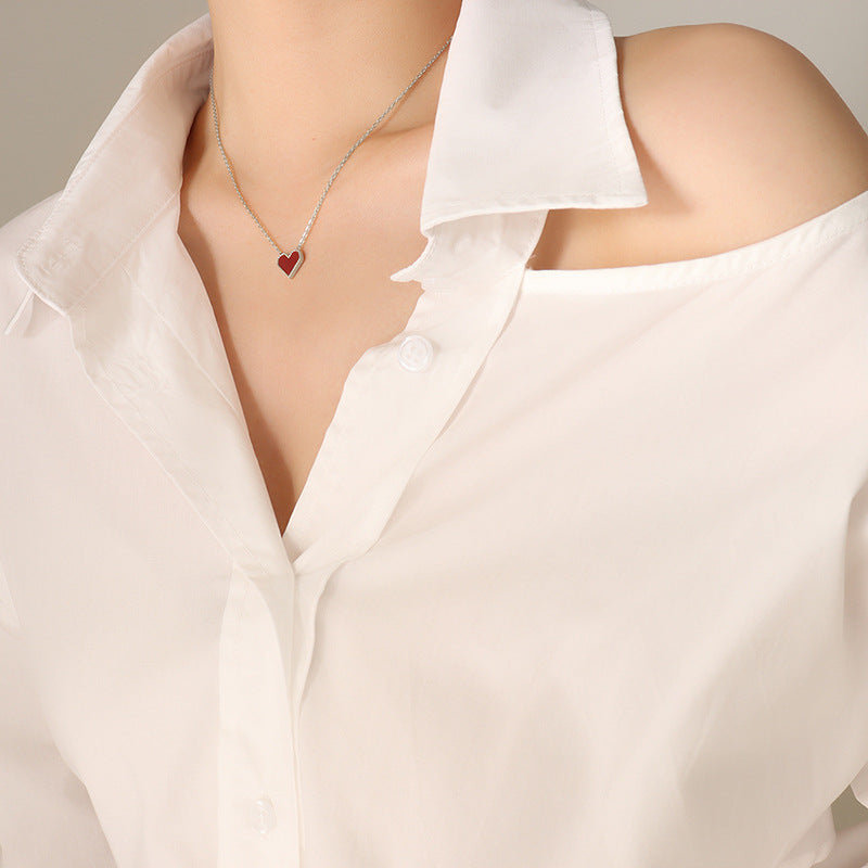 Love Clavicle Chain Acrylic Necklace