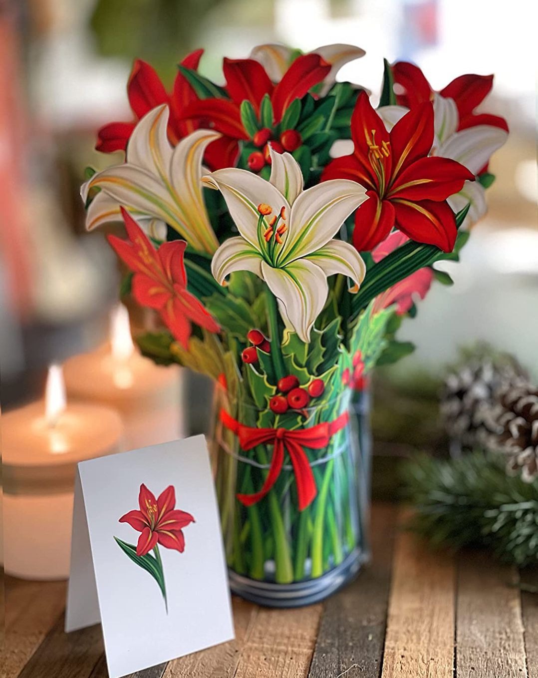 3D Paper Flowers Popup Greeting Cards