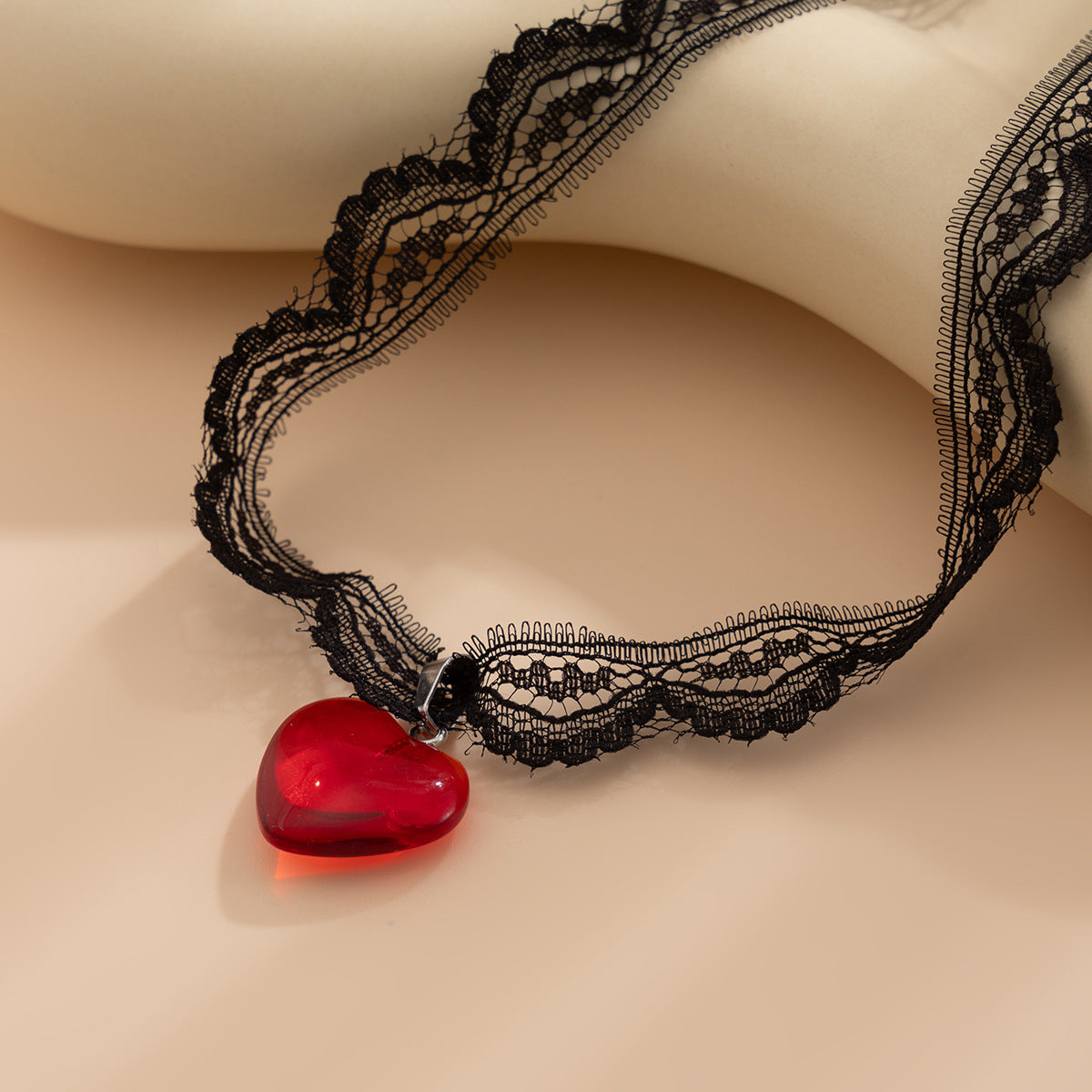 Sweet Red Heart Pendant Necklace