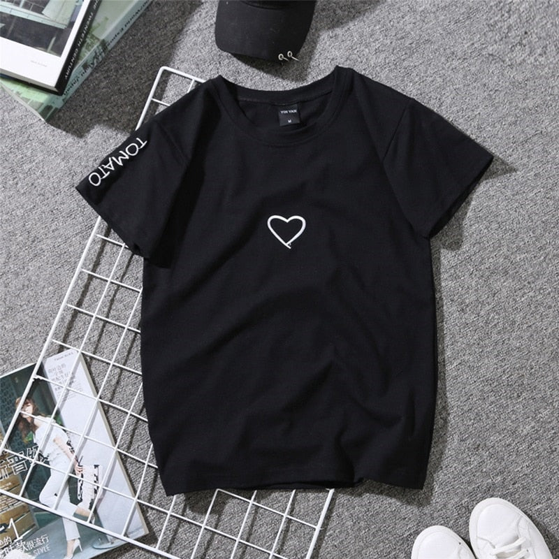 Summer Couples Lovers T-Shirt for Women