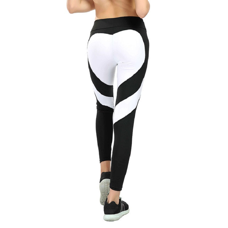 Heart-Shaped Women's Yoga Leggings for Valentine's Day