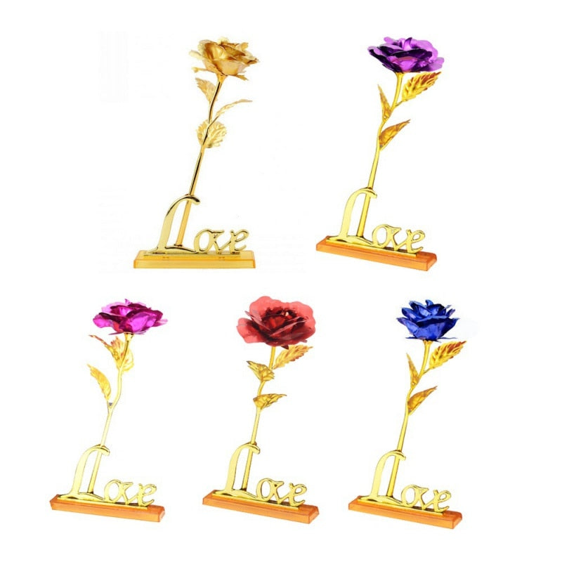 24K Foil Plated Rose Gold Wedding Decoration