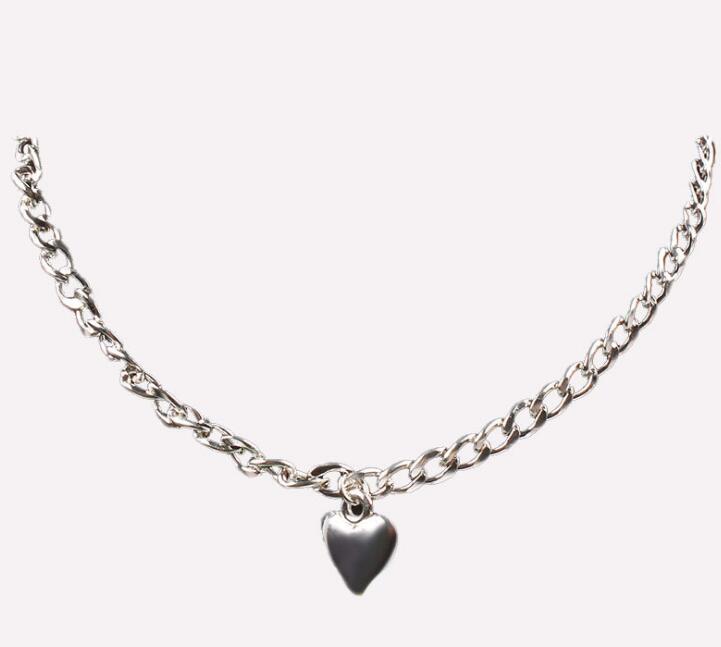 Cute Heart Lock Necklace - Gold & Silver Choker