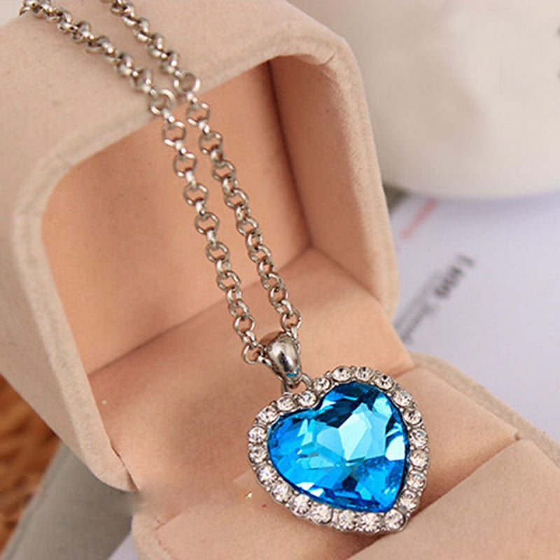 Crystal Heart Pendant Necklace - Romantic Gift Idea