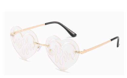 Rimless Heart Sunglasses for Women - Luxury & Unique