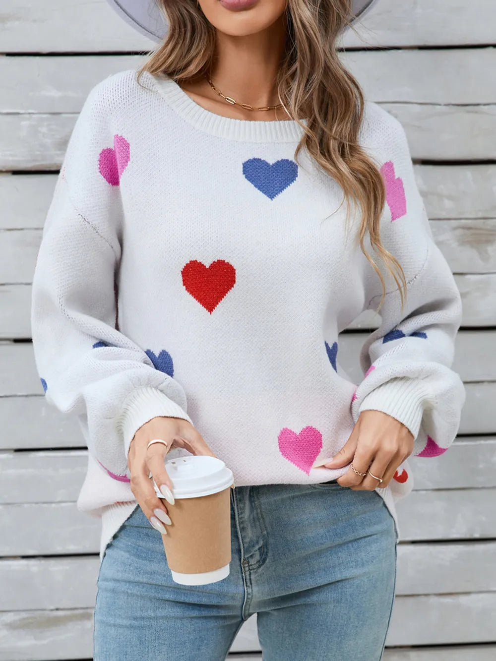 Angel Wings Heart Long Sleeve Sweater