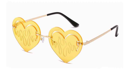 Rimless Heart Sunglasses for Women - Luxury & Unique