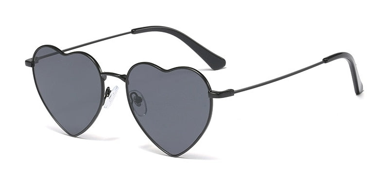 Heart Polarized Metal Sunglasses - Vintage Shades for Everyone