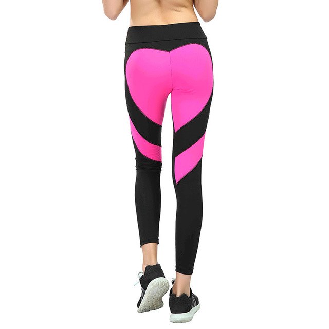Heart-Shaped Women's Yoga Leggings for Valentine's Day