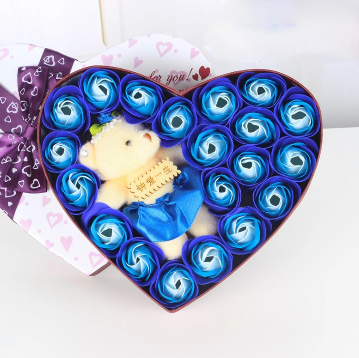 Lilo Stitch Plush Toy with Soap Flower Bouquet