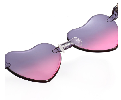 Heart Shape Women Sunglasses - Vintage Pink Shades