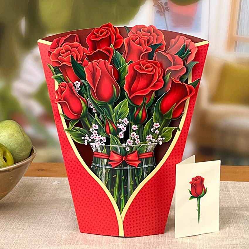 3D Paper Flowers Popup Greeting Cards