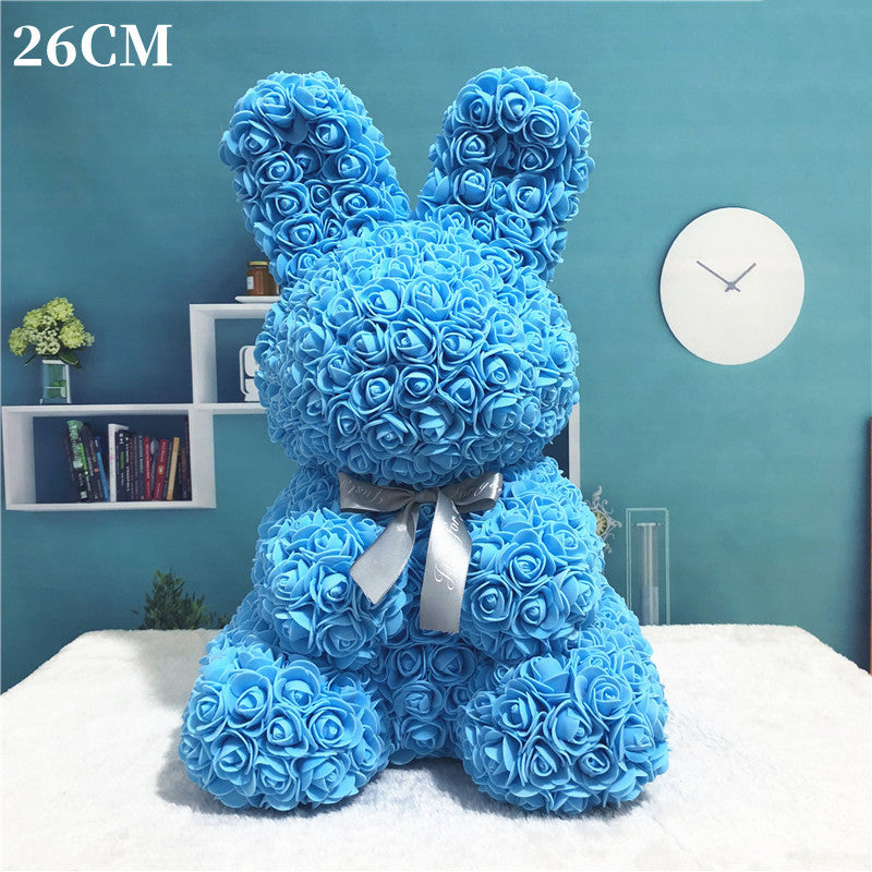 Imitation Immortal Flower Foam Rose Rabbit Doll