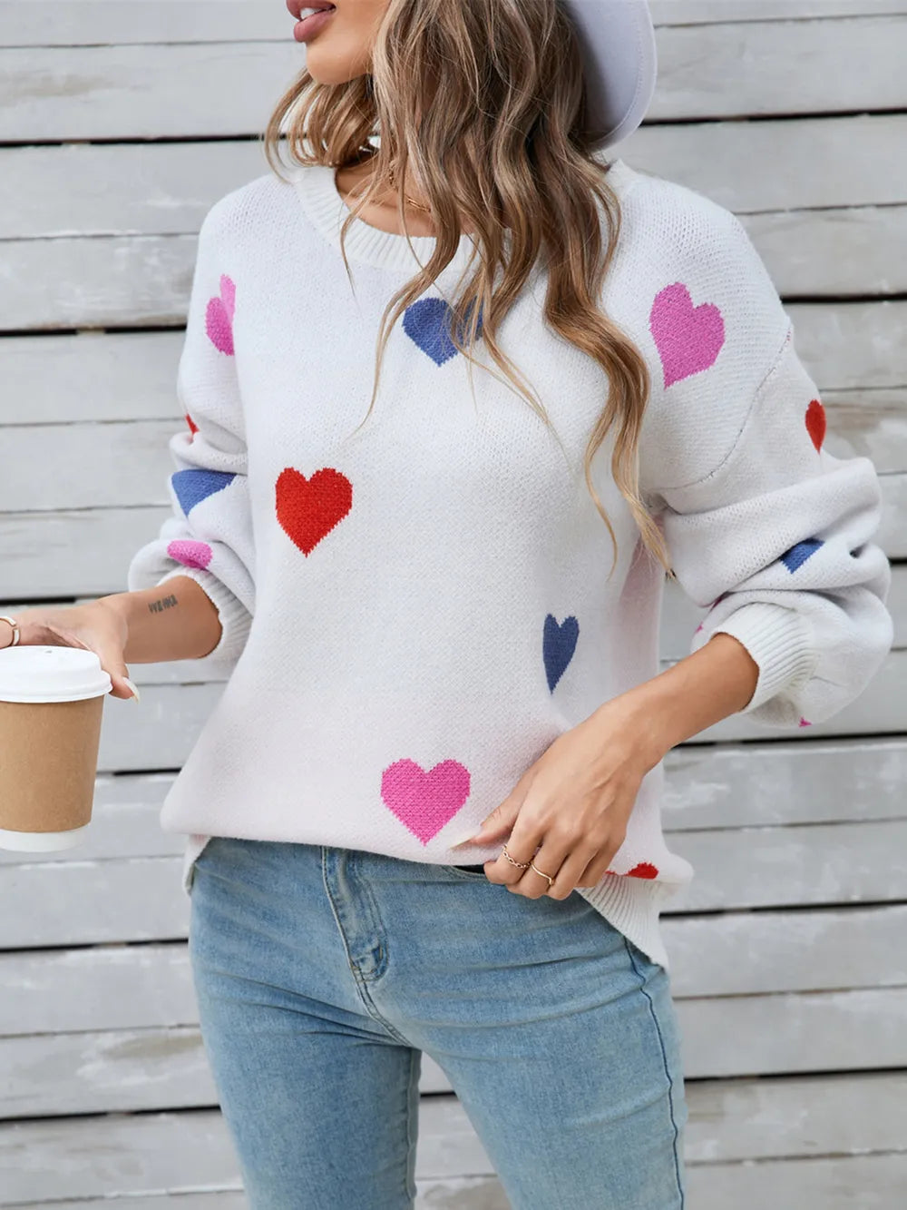 Angel Wings Heart Long Sleeve Sweater