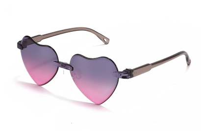 Heart Shape Women Sunglasses - Vintage Pink Shades