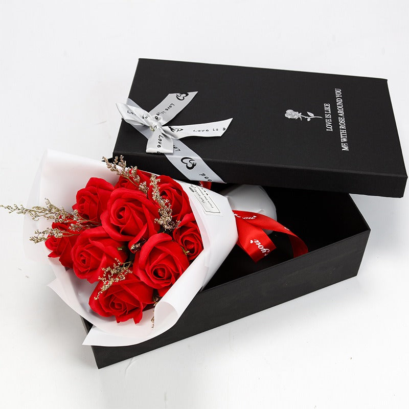 Dried Flowers Soap Bouquet - Teacher's Day & Valentine's Gift Box