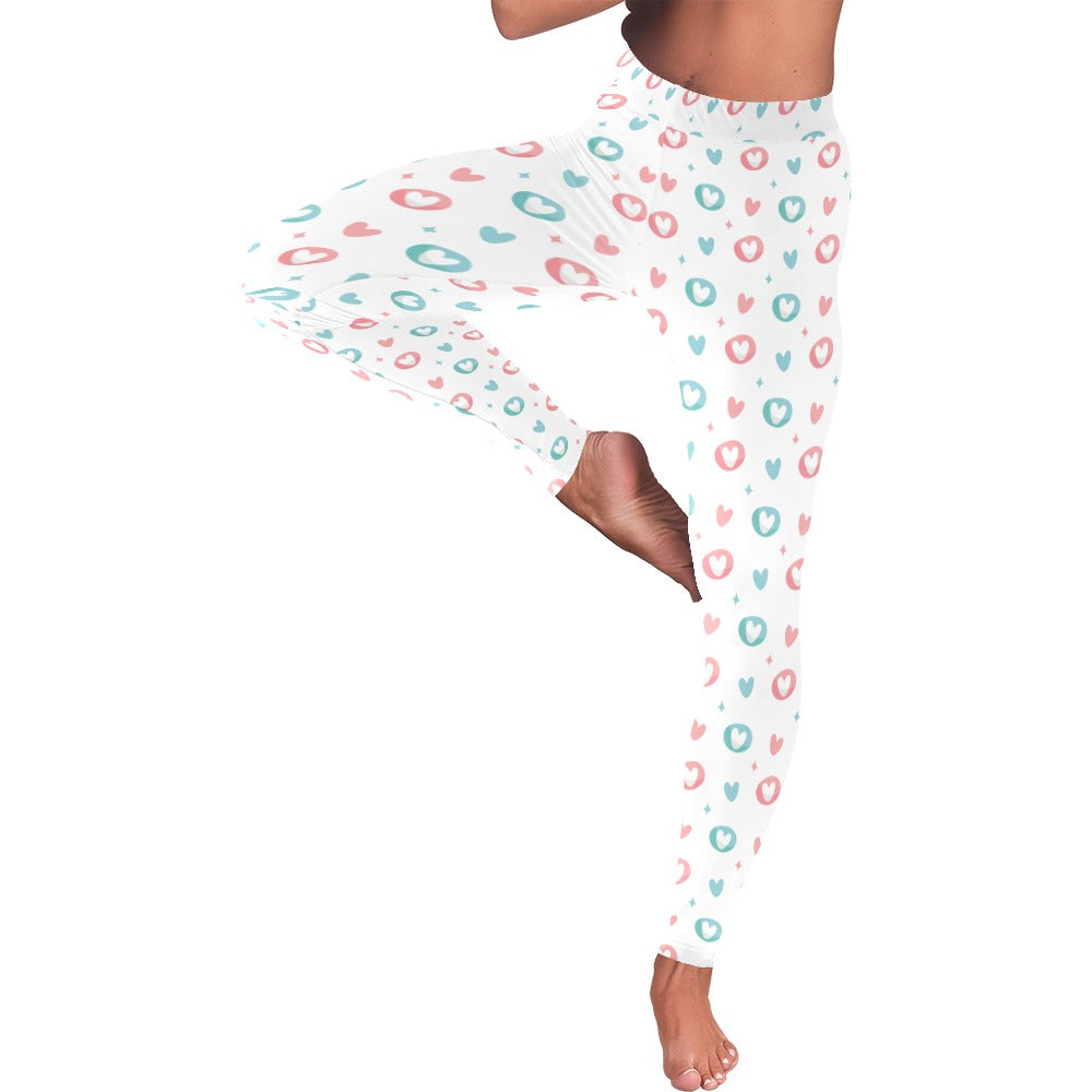 Valentine's Day Pastel Hearts Women's Leggings
