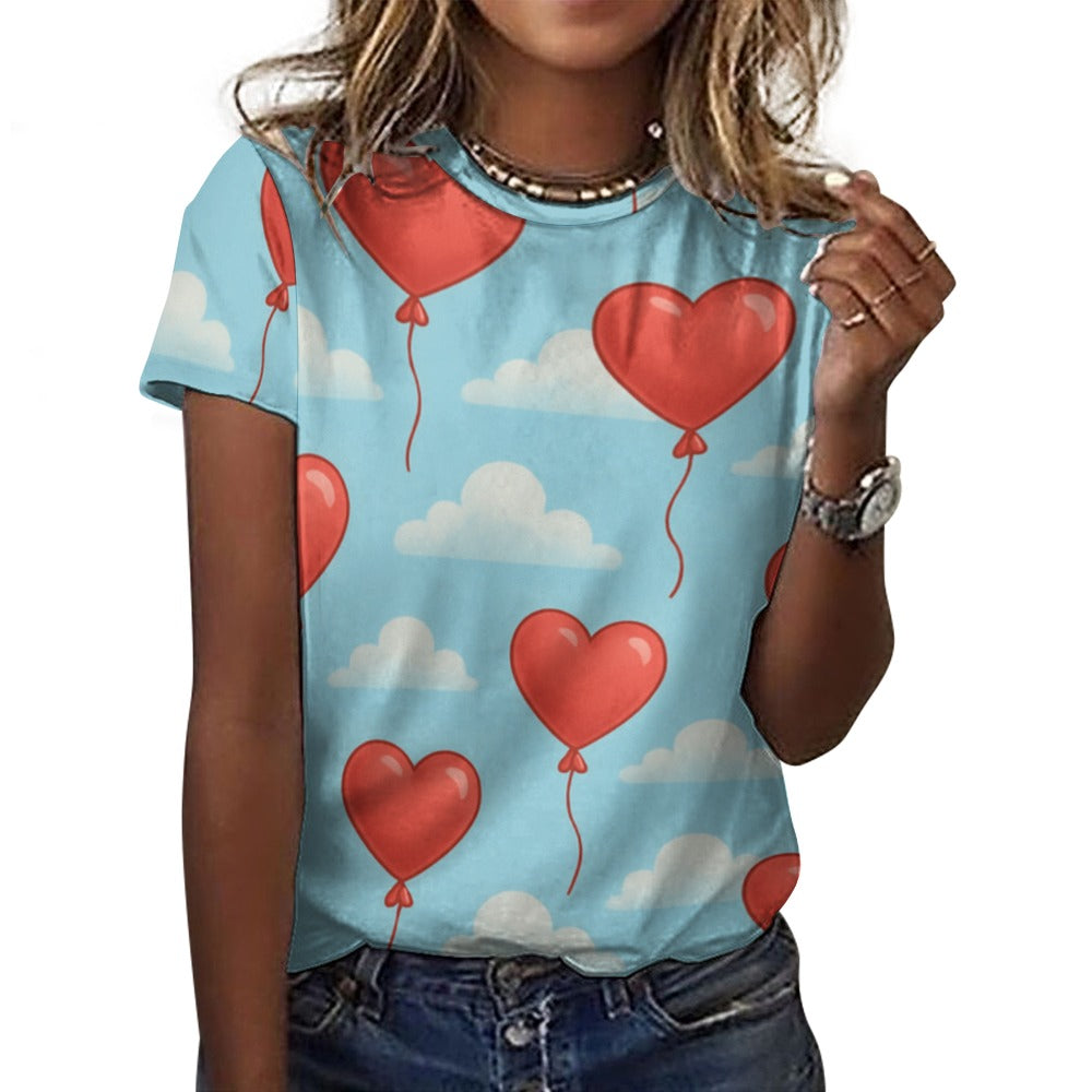 Heart Balloons Valentine's Day Women's T-Shirt