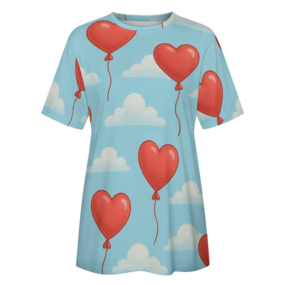 Heart Balloons Valentine's Day Women's T-Shirt