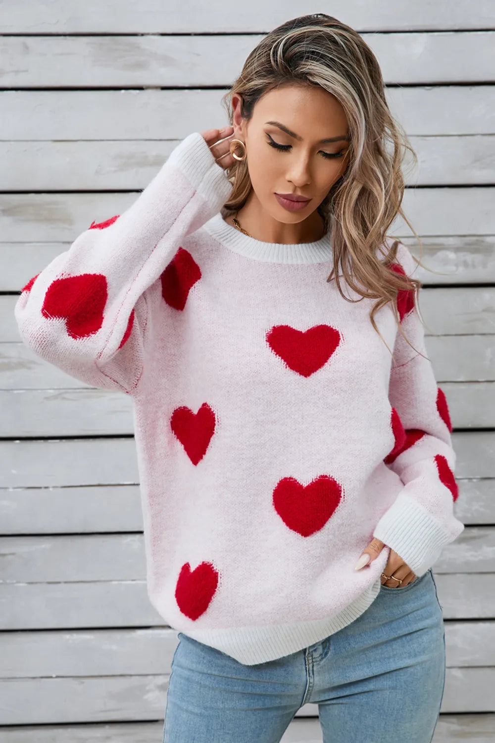 Angel Wings Heart Long Sleeve Sweater