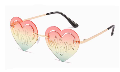 Rimless Heart Sunglasses for Women - Luxury & Unique