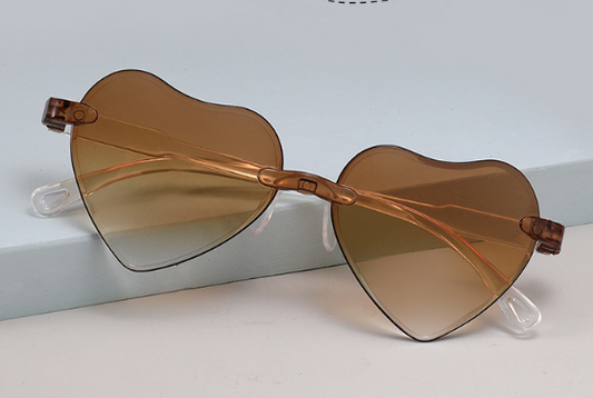 Heart Shape Women Sunglasses - Vintage Pink Shades