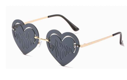 Rimless Heart Sunglasses for Women - Luxury & Unique