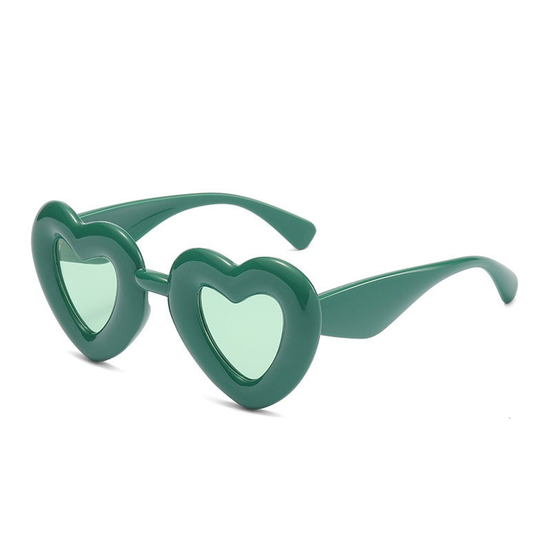 Cute Heart-Shaped Polarized Sunglasses for Women
