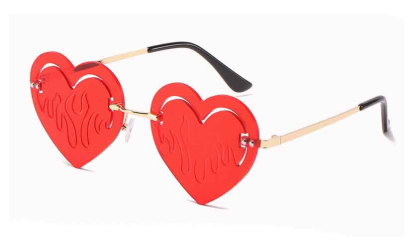 Rimless Heart Sunglasses for Women - Luxury & Unique