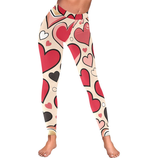Warm Tones Women's All-Over Low Rise Leggings