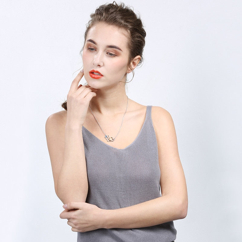Heart Honeycomb Bee Pendant Choker Necklace