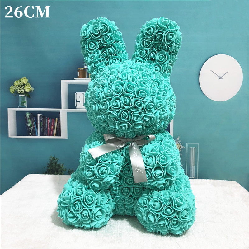 Imitation Immortal Flower Foam Rose Rabbit Doll