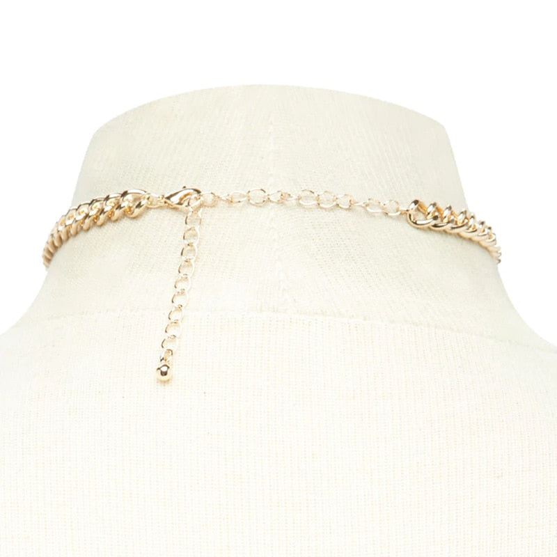 Cute Heart Lock Necklace - Gold & Silver Choker